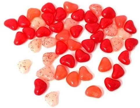 Valentine's Day Jelly Hearts Jelly Beans, 13 oz Releasable Bags Approx 130 count Heart Shaped Candy Jellies, Red, White & Pink Heart Candies, Great Gift or Basket Filler