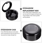 Beaupretty 8 Pieces 26mm Empty Makeup Eyeshadow Box Round Eyeshadow Storage Case Travel Eyeshadow Container for Women Girls (Bright Black)