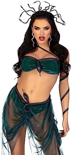 Leg Avenue womens 4 Pc Medusa Costume With Snake Headband