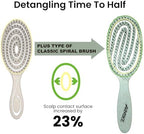 AIMIKE Hemp-Relax Detangler Hair Brush, Eco-Friendly Detangling Brush for Wavy Straight Hair, Vented Hairbrush w/Soft Bristles, Glide Through Tangles with Ease for Women, Kids, Wet & Dry Hair