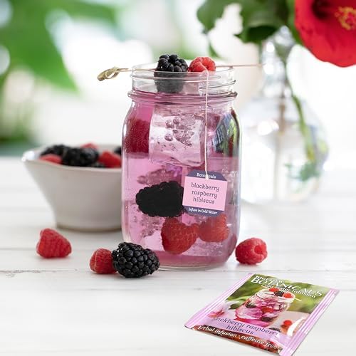 Bigelow Botanicals Cold Water Infusion Blackberry Raspberry Hibiscus Herbal Tea, Caffeine Free Tea with Blackberry and Raspberry Flavor, 18 Count Box (Pack of 6), 108 Total Tea Bags