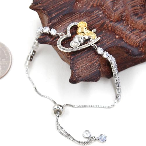 Elegant Elephant Bracelet,Personalized Cute Heart Elephant Wrist strap, Handmade Elephant Jewelry, Stylish Personalized Heart Elephant Slider Bracelets, Brass Zircon,nice bag
