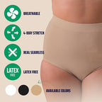 Female Ostomy Support Briefs, Low Waist Maximum Support for Hernia and Stoma Care, Seamless Post-Surgical Underwear