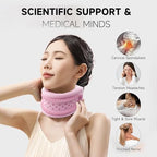 Neck Brace for Neck Support and Pain Relief, Silicone Foam Cervical Collar Wrap Keep Vertebrae Stable for Relief of Cervical Spine Pressure (Pink)