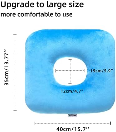 wefaner Donut Pillow Tailbone Pain Relief Cushion Bed Sores,Butt Donut Pillow Anti-Decubitus Pad-Breathable for Hemorrhoids,After Surgery,Pregnancy, Pressure Sores.