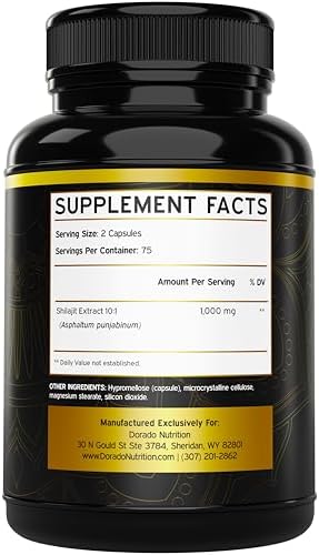 Shilajit Capsules with 85+ Trace Minerals (75 Day Supply, 1000mg Extract per Serving) Himalayan Shilajit for Men & Women with Fulvic Acid - Third Party Tested Supplement, Non GMO, Vegan & USA Made