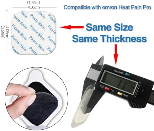 24 Pcs Compatible with Omron Heat Pain Pro PM311/PM800 Gel Pads,12Pairs Durable Compatible with OMRON Tens Unit Gel Pads,DONSINU electrodes Gel Pads