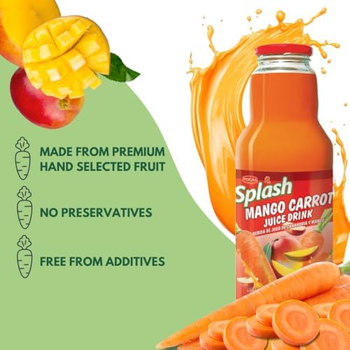 SPLASH Mango Carrot Juice Drink 750ml, 4 Pack