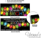 Christmas Candy Bar Wrappers for Chocolate Bar Favors - Merry and Bright - for Christmas Holiday Party, Office, School, Teacher, Stocking Stuffer (Set of 12) Candy Not Included