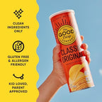 The Good Crisp Company Original Gluten-Free Potato Chips, 5.6 Oz Cans (Pack of 8), Non-GMO, Allergen Friendly, Potato Chip Snack Pack