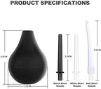RANEU Enema Bulb Anal Douche Enema Kit for Women & Men with 3 Nozzles (4 Piece Set)