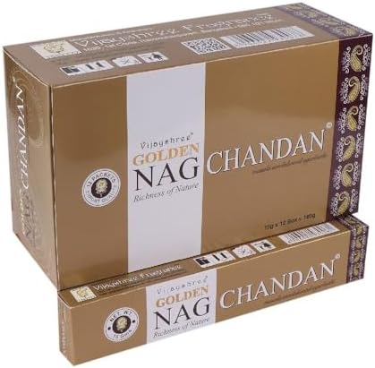 Ancient Wisdom 15g Golden Nag - Chandan Incense, 931880