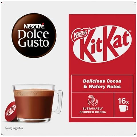 NESCAFÉ Dolce Gusto KitKat Hot Chocolate 16x Capsules (Pack of 3, Total 48 Pods)