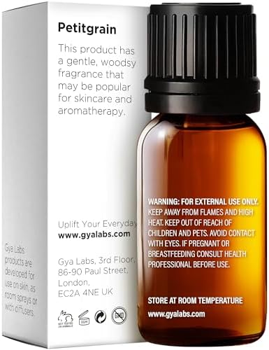Gya Labs Petitgrain Essential Oil - 0.34 Fl Oz - for Hair, Skin, Diffuser, Aromatherapy & DIY Candle Making Scent