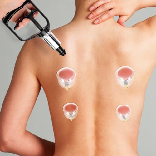 Cupping Hand Pump, Handheld Vacuum Pump Replacement Strong Suction Cupping Manual Back Massager Accessories for Muscles, Physical Therapy 7.5 in