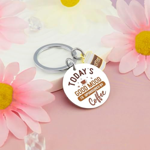 Klpoyu Coffee Lover Gifts for Women Men Coffee Keychain Accessories Coffees Gifts for Lovers Women Barista Gift Ideas Christmas Unique and Unusual Gift