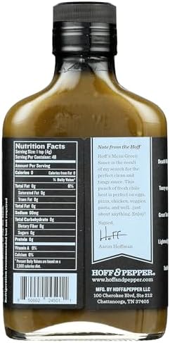 Hoff & Pepper, Hot Sauce Mean Green, 6.7 Fl Oz