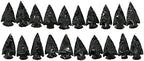 Amazing Gemstone 20 Pieces Black Obsidian Arrowhead, Crystal and Healing Stone Flint Rock Arrow Head - 1 to 1.5 Arrowheads for DIY Project Craft Point Jewelry Making