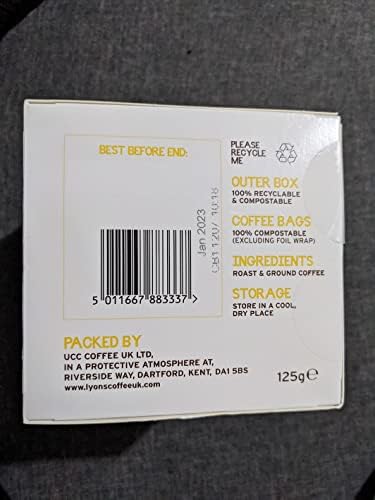 Lyons - Coffee Bags - No2 Light & Smooth - 18 Individually Wrapped Bags - 125g