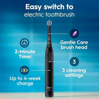 Oral-B Rechargeable Electric Toothbrush, iO Limited Simple Clean, 3 Cleaning Modes, Automatic Pressure Sensor to Protect Gums, Travel Case, White