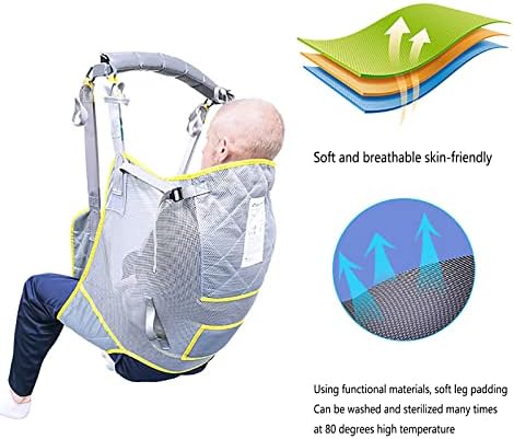 Patient Lift Sling Heavy Duty Transfer, Hoist for Lifting Elderly Divided Leg Shower Sling for Patient Lifts Heavy Duty Transfer Sling for Disabled Elderly