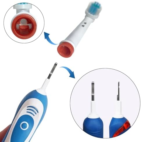 4 Pcs Replacement Toothbrush Heads Compatible with Oral-B Braun, Professional Electric Brush Heads for Oral B Replacement Heads Refill Pro 500/1000/1500/3000/3757/5000/7000/7500/8000