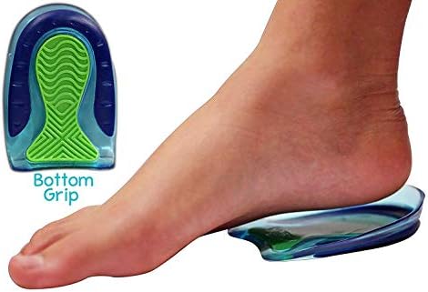 Sport Traction Shock Absorbing Lightweight Gel Heel Cups for Kid's with Sensitive Heels, Heel Spurs, Plantar Fasciitis, or Ankle Pain (2 Pairs, 4 Single Heelcups) (Kid's Size 3-7)