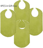 4 Pack Adult Bibs for Men and Women, Adult Bibs for Elderly,Towel bibs for Special Needs Adults