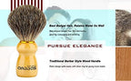 Anbbas Badger Hair Shaving Brush with Wood Handle,Stainless Steel Razor and Brush Stand, Shaving Bowl with Shaving Soap Bar 4in1 Set for Men Wet Shave