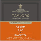 Taylors of Harrogate Pure Assam Black Tea, Loose Leaf, 4.41 Ounce Carton (Pack of 1), Full-bodied, Satisfying & Malty, Caffeinated, Premium Whole Leaf Tea