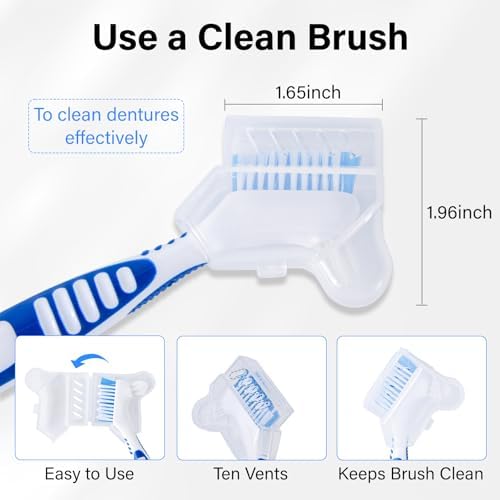 4pcs Denture Brush Cover, White, Plastic, Portable, Ventilated & Draining, Compact & Convenient, Easy to Use & Clean