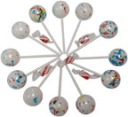 BIG 1.75 INCH Psychedelic Jawbreakers Candy on Sticks 12 Count- Jawbreaker Lollipops-Hard As A Rock