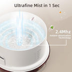 ASAKUKI Essential Oil Diffuser for Home, 500ML Aromatherapy Diffuser Humidifier with Remote Control, 7 Color LED Lights, Quiet Cool Mist Diffuser for Bedroom, Office, Gift for Mom (Reddish-Brown)