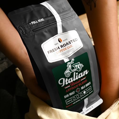 Fresh Roasted Coffee, Italian Roast, 12 oz, Dark, Kosher, Ground