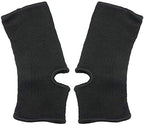 Luwint Kid Compression Ankle Brace Sock Support, Knitted Ankle Sleeve for Boys Girls, Youth Ankle Support for Sprains, Tendonitis, Arthritis, Basketball Running Soccer Dance Fitness, 1 Pair Black