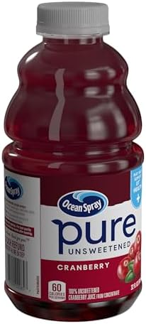 Ocean Spray® Pure Unsweetened Cranberry, 100% Cranberry Juice From Concentrate, 32 Fl Oz Bottle