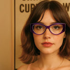 2SeeLife Oversized Cateye Reading Glasses for Women – Medium–Wide Fit, Durable & Sturdy Frame, Trendy Premium Cateye Readers, Purple, +1.75