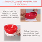 Spill Proof Scoop Plate and Bowl with Non-Skid Suction Base, Adaptive Dinnerware, Suitable for the Elderly, Patients with Parkinson's Disease, Hand Injuries, etc.White(1 Plate+1 Bowl)