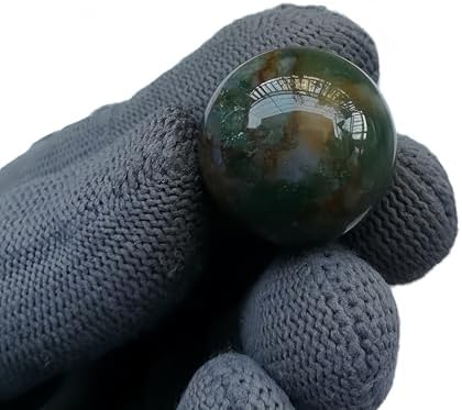 Natural India Agate 0.78 Inchs Crystals and Healing Stone Ball Set,Home Desktop Feng Shui Array Decoration(7 Pieces)