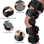 Hinged Knee Brace with Shoulder Strap, ROM Knee Support for Post Op Recovery Side Leg Immobilizer for Stabilization for ACL, MCL, PCL Injury, Adjustable Stabilizer After Surgery for Men and Women