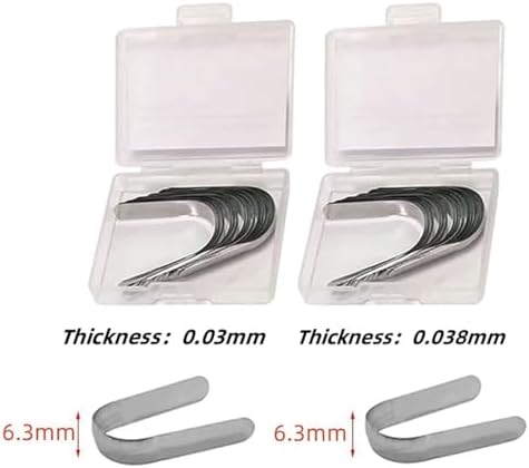 Dental Tofflemire Matrix Bands, M9 Dental Metal Restoration Matrix Bands for Premolar and Molar. (6.3mm, 0.038mm)