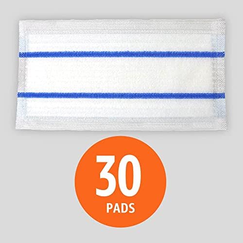 Amazon Basics Heavy Duty Disposable Floor Cleaning Mopping Pads with Absorbent Microfiber, Fits Swiffer WetJet Mopping Systems, 30 Count