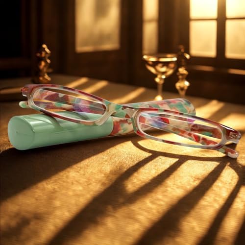 Women Reading Glasses Men Blue Light Blocking Anti Eyestrain Slim Computer Reader Tube Small Glass Thin Compact