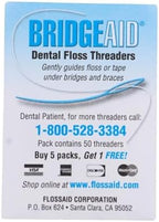 FLOSSAID BridgeAid Threaders 2 packs of 50 (100 Threaders)