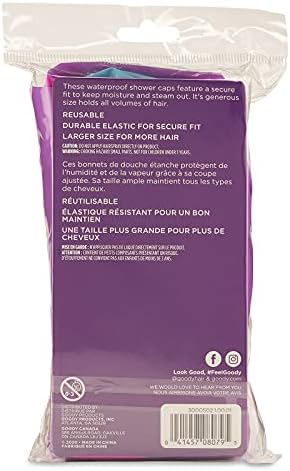 Goody Styling Essentials Shower Cap, 3 Count - Protect Your Hairstyle While Remaining Comfortable - Made With Durable And Waterproof Materials - Hair Accessories For Men, Women, Boys, And Girls