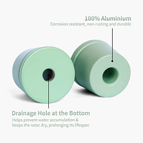 Bambaw Mint Green Safety Razor Stand | Razor Holder Stand | Shaving Razor Stands does not fit all Safety Razors | Shaver Holder Stand Razor Base | Double Edge Razor Stand | Single Razor Stand