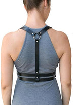 eYLun Women Leather Harness Punk Body Waist Belt - Adjustable Goth Waist Straps