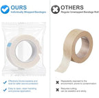 10 Rolls First Aid Tape, Non-Woven Surgical Tape for Wound Dressing, Hypoallergenic Breathable Medical Tape for Sensitive Skin, Easy Tear & Individually Wrapped Rolls for First Aid Kits