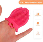 Beaupretty Baby Shampoo Brush 2-Pack Silicone Scalp Scrubber for Gentle Exfoliating and Massaging with Ergonomic Handle Ideal Toddler Scalp Scrubber for Bath Care 3.74X2.59X0.94 Inches