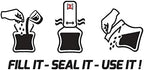 (25) 6oz Liquid Heat Sealed Pouches, No Funnel Needed, TSA Approved, 100% Flexible, and BPA Free! White